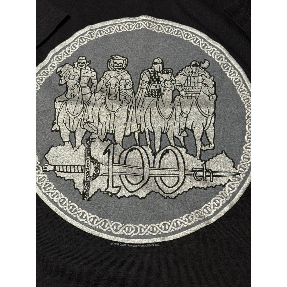 Vintage Highlander T-Shirt XL‎ 1998 Sword Riders Graphic Made USA Tee - Picture 2 of 5